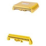 Шина “PE“ “земля“ в желтом изоляторе на DIN-рейку 8x12мм 16 групп TDM ELECTRIC SQ0801-0219 фото