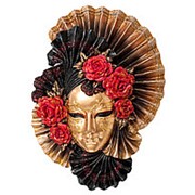 Венецианская маска Пионы 21,5х28х6см. арт.WS-337 Veronese