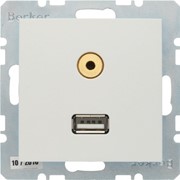 Розетка Berker S1 USB / 3,5 мм Audio