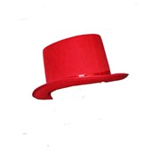 Карнавальная шляпа “Цилиндр“, р-р 56-58, цвет красный фотография