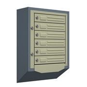 Антивандальный почтовый ящик Кварц-С-6, серый фото