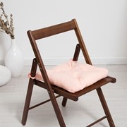 Набор подушек для стула 35х35см 2шт, цв. персик, бязь, холлофайбер фото