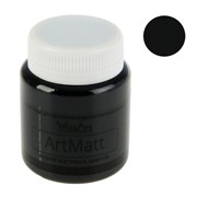 Краска акриловая Matt, 80 мл, WizzArt, чёрный матовый фото