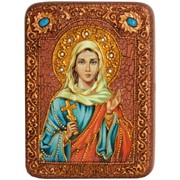 Подарочая икона Святая мученица Ника Коринфская на мореном дубе фото