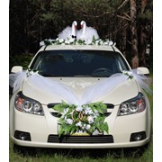 Комплект свадебных украшений на машину и ленты фото