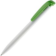 Ручка шариковая Favorite, белая с зеленым фото