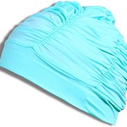 Шапочка для плавания ткань LUCRA SM женская с драпировкой, SM-092, Голубой, фотография