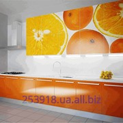 Мебель для кухни бело-оранжевая (12) фото