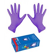 Перчатки Safe&Care нитрил. фиол. размер S 100 пар фото