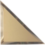 Треугольная зеркальная бронзовая матовая плитка с фацетом 10 мм (150x150мм) фотография