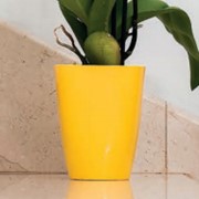 Кашпо пластиковое “Орхидея квадрат“ желтое OSK 12 фото
