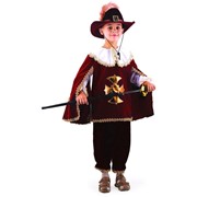 Карнавальный костюм для детей Батик Мушкетер бордо детский, 32 (122 см) фото