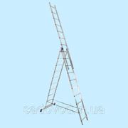 Универсальная трехсекционная лестница Alumet 5310 (10-и ступенчатая) (6.46 м) фото