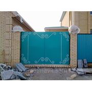 Ворота металлические фасадные с ажуром фото