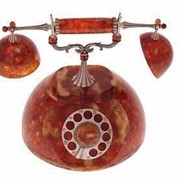 Шкатулка “Старинный телефон“ из янтаря HDstl-tlf фото
