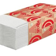 Полотенца бумажные листовые "Premium FOCUS", V сложения, 2 слоя, 23х20,5 см., 200 л./15 пачек в коробке
