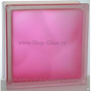 Стеклоблок окрашенный внутри матовый Волна розовый 190х190х80мм VITRABLOC фото