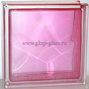 Стеклоблок окрашенный внутри Волна Розовый 190х190х80мм VITRABLOC фото