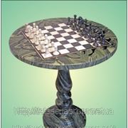Мраморный шахматный стол фото