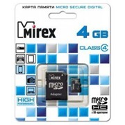 Флэшка Micro SD 4GB Mirex MicroSD фото