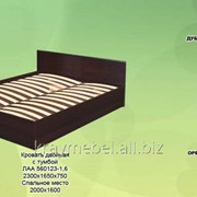 Кровать двойная Л123-1,6Л без тумбы (ЛДСП) фото