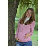 Блузка розовая для беременных и кормящих мам фотография
