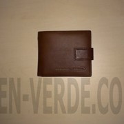 Коричневый кожаный кошелек Loui verner LOU 39-1077 фото