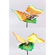 Фигура декоративная для сада (штекер садовый) “бабочка на листке“ h=60/8см. (2вида) (774391) фото
