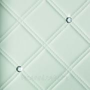 Декоративная панель кожа CR CRISTAL ROMBO 85 Bianco matt/Silver фото