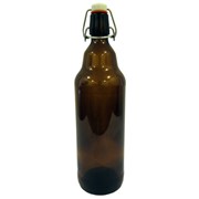 Стеклянная бутылка с бугельной пробкой 1000 мл фото