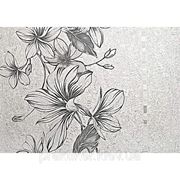 Обои флизилиновые Lanita Марина Д-173/5, серо-черный цветок фотография
