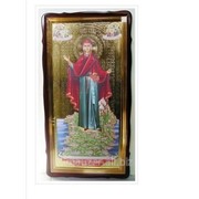 Икона храмовая с багетом, в фигурном киоте Афонская Божья матерь Игуменья святой горы, 60х110 фото