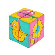 Развивающая игрушка Кубики Цвета/Животные/Цифры
