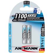 Аккумуляторная батарейка ANSMANN AAA 1100 mAh 2 шт/уп. фото