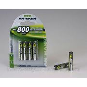 Аккумуляторная батарейка ANSMANN AAA 800 mAh 4 шт/уп. фото