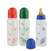 Бутылочка Курносики пластиковая с латексной соской, 250 мл арт.11088 фото