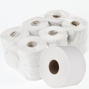 Туалетная бумага 100 метров (белая, эконом, 2 слоя, упаковка 12 рулонов) фото