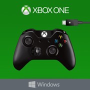Джойстик беспроводной Wireless Controller для Xbox One (Черный) + кабель для Windows