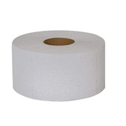 Туалетная бумага Джамбо двухслойная белая с перфорацией
