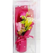 Подарок для девочки мыло в виде розовой розочки 25 см