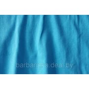 Трикотажное полотно в резинку Голубой (кашкорсе, 100% хлопок) фото