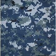 Смесовая ткань расцветки navy digital camouflage.
