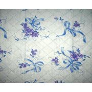 Ткань постельная Ситец Бантик фиолетовый на белом фотография