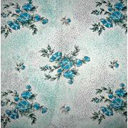 Ткань постельная Яблонёвый цвет бирюзовый фото