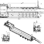 Полуприцеп тяжеловоз четырехосный низкорамный ТСП 94184-0000010