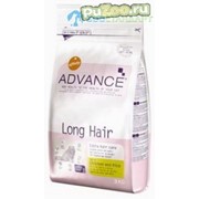Advance long hair - сухой корм с курицей и рисом для взрослых кошек длинношерстных пород эдванс (cat long hair chicken & rice) фото