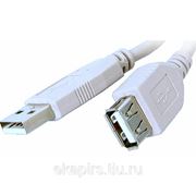Удлинитель USB*2.0 Am-Af серый - 1 метр