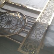 Покрытия для балконов отделочные из нержавеющей стали с напылением "под золото"