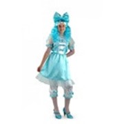 Карнавальный костюм “Мальвина“, 3 предмета: ободок, платье, штаны, 10-12 лет фотография