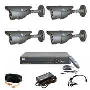 Комплект видеонаблюдения ATIS KIT-DVR-0x4 STANDART на 4 уличные камеры с ИК фотография